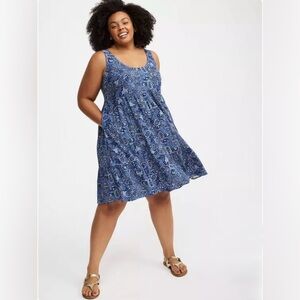 TORRID Tiered Tank Mini Dress Women’s Plus Size 1X